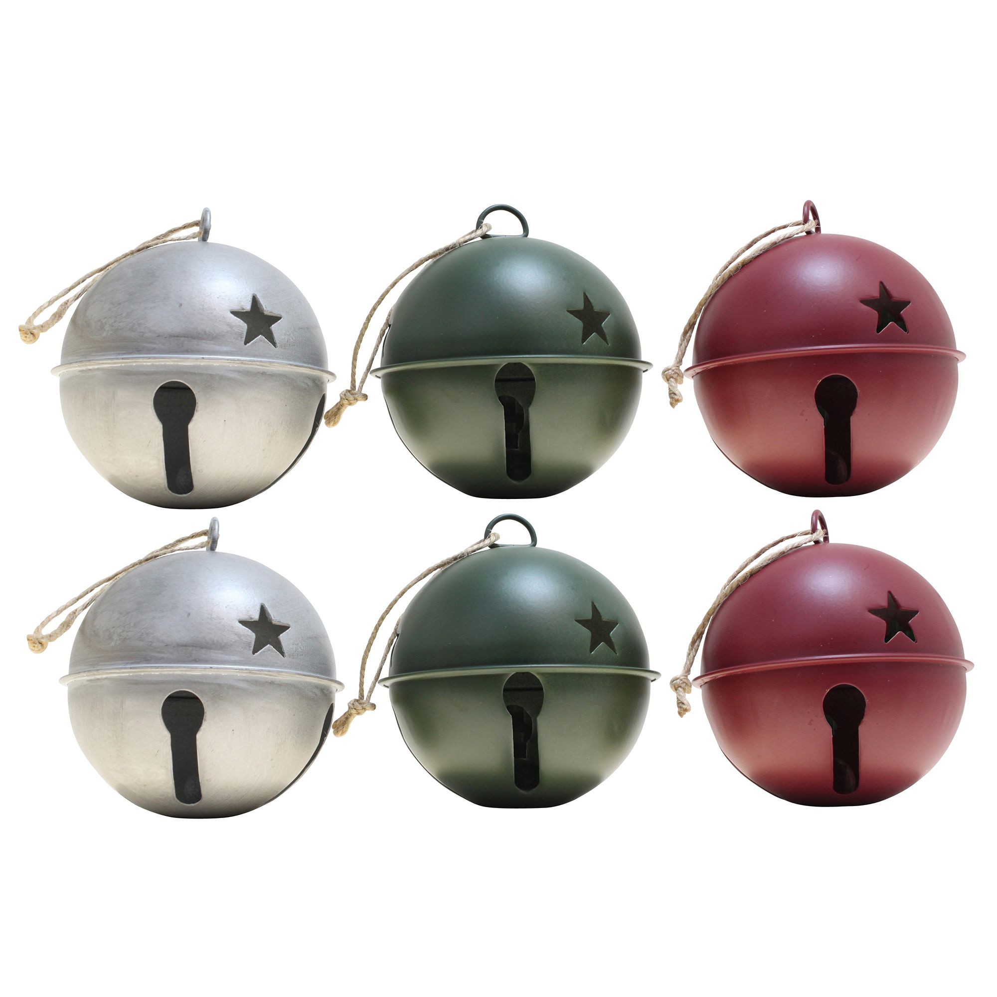 Haute Decor 6ct. 3.5 Assorted Jingle Bell Ornaments